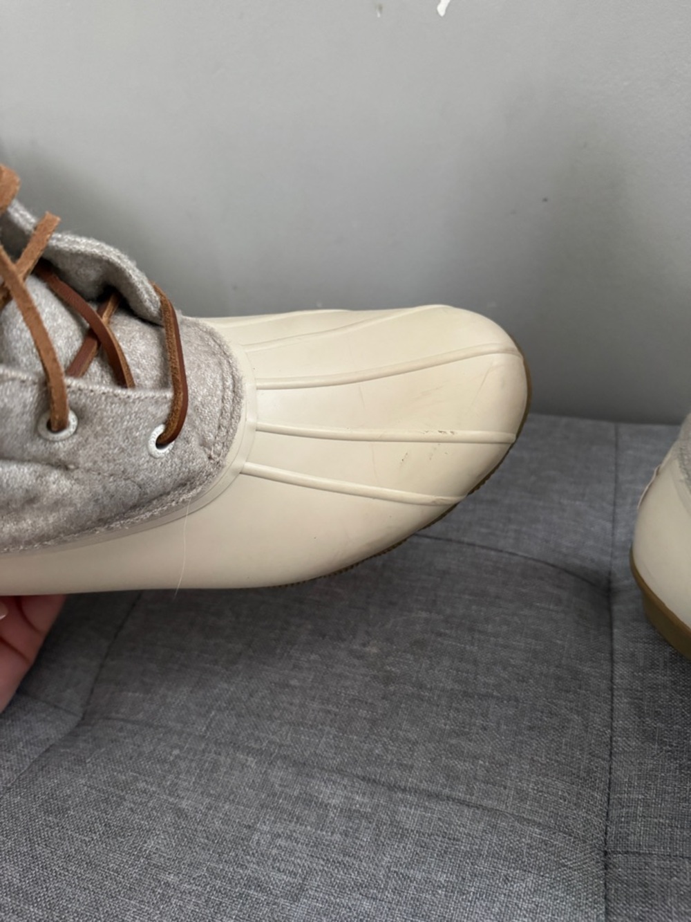 Sperry Cream and Tan Waterproof Duck Boots - Picture 11 of 13